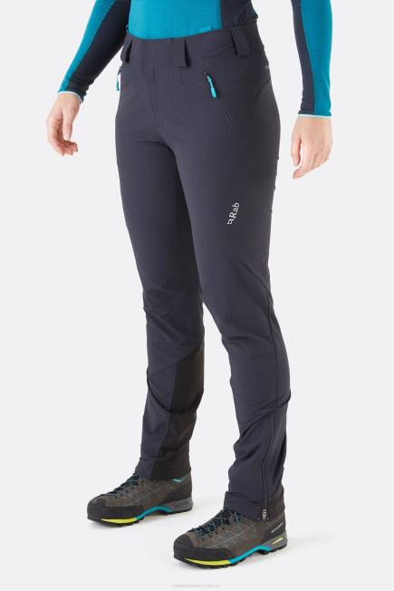 Rab Kvinnor Ascendor Som Klätterbyxor I Softshell N2f2430 Ebenholts