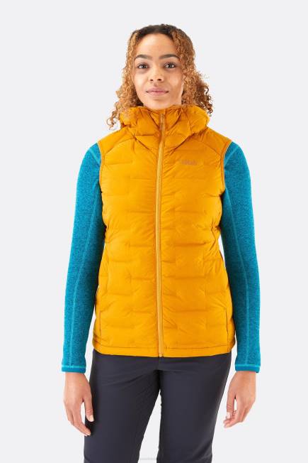 Rab Kvinnor Aln Stretch Dunväst N2f2135 Mörk Butternut