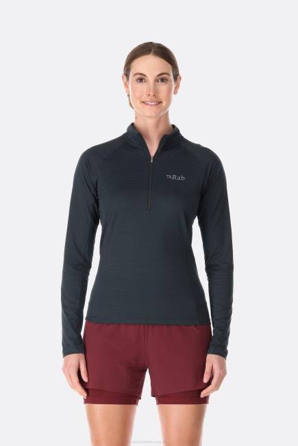 Rab Kvinnor Sonic Ls Zip N2f2248 Beluga