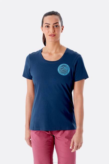 Rab Kvinnor Stance 3 Peaks Tee N2f2394 Djupt Bläck