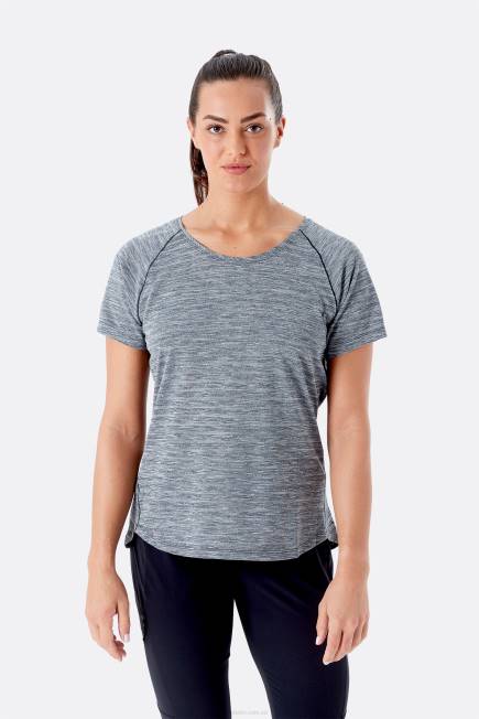 Rab Kvinnor Visp T-shirt N2f2269 Ebenholts