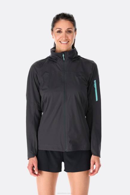 Rab Kvinnor Kinetic Ultra Vattentät Jacka N2f2211 Antracit