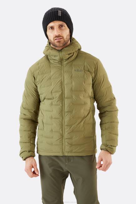Rab Män Cubit Stretch Dunjacka Med Luva N2f2862 Kloritgrön