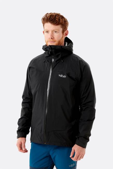 Rab Män Downpour Plus 2.0 Vattentät Jacka N2f2891 Svart