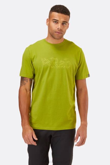 Rab Män Hållningsskiss T-shirt I Ekologisk Bomull N2f2968 Asp Grön