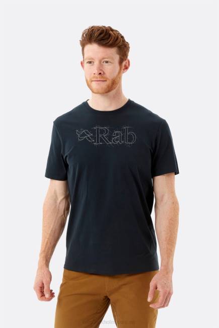 Rab Män Hållningsskiss T-shirt I Ekologisk Bomull N2f2969 Beluga
