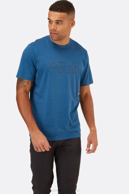 Rab Män Hållningsskiss T-shirt I Ekologisk Bomull N2f2970 Denim