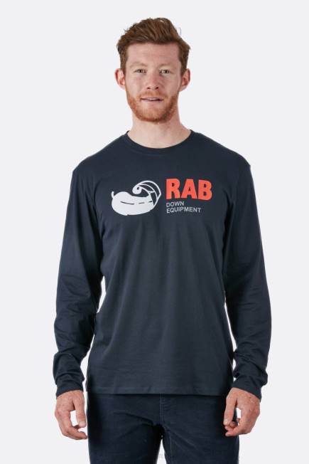 Rab Män Stance Vintage Ls T-shirt I Ekologisk Bomull N2f2974 Beluga